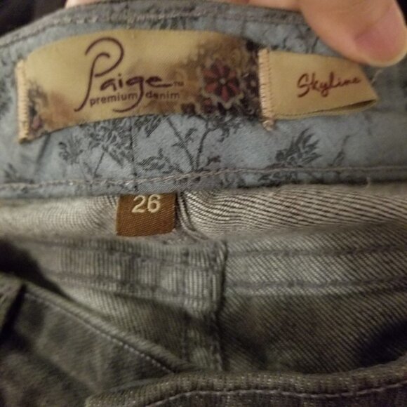 Paige Skyline Ankle Skinny Distressed Jeans Sz 26 - Picture 6 of 8